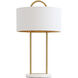Kezna 26.75 inch 40.00 watt White Marble / Matte White Table Lamp Portable Light